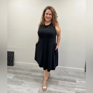 Ryan Wythe Premium Black Midi Dress - Size 4X